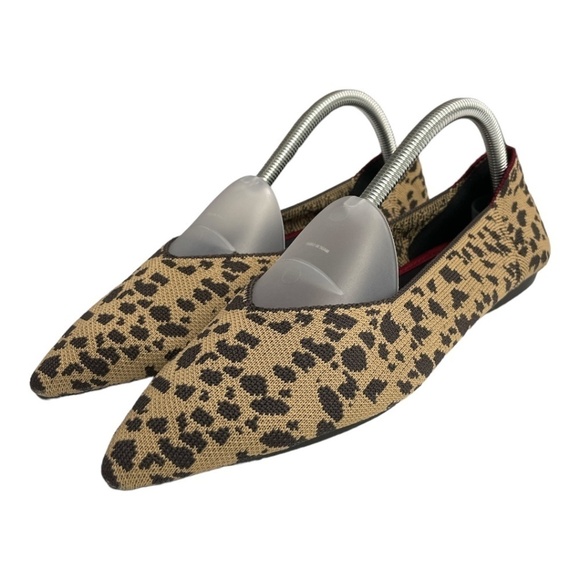 Seven7 animal print pointed toe women’s knit flats SZ 9 - Picture 5 of 8